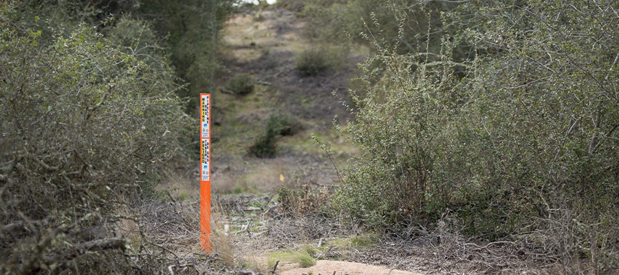 Gas line marker supporting damage prevention and underground utility awareness